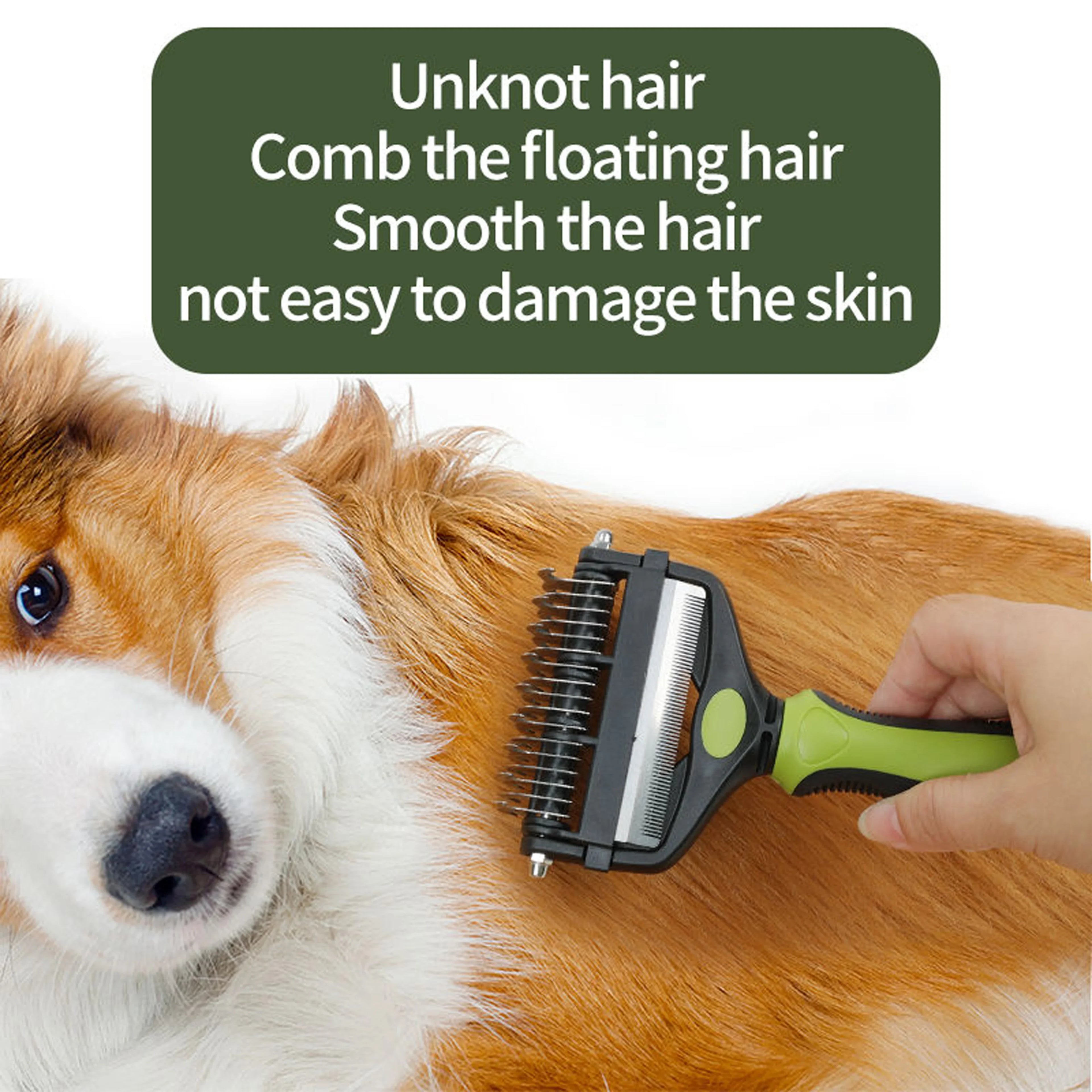 FurEase 3-in-1 Deshedding & Detangling Brush