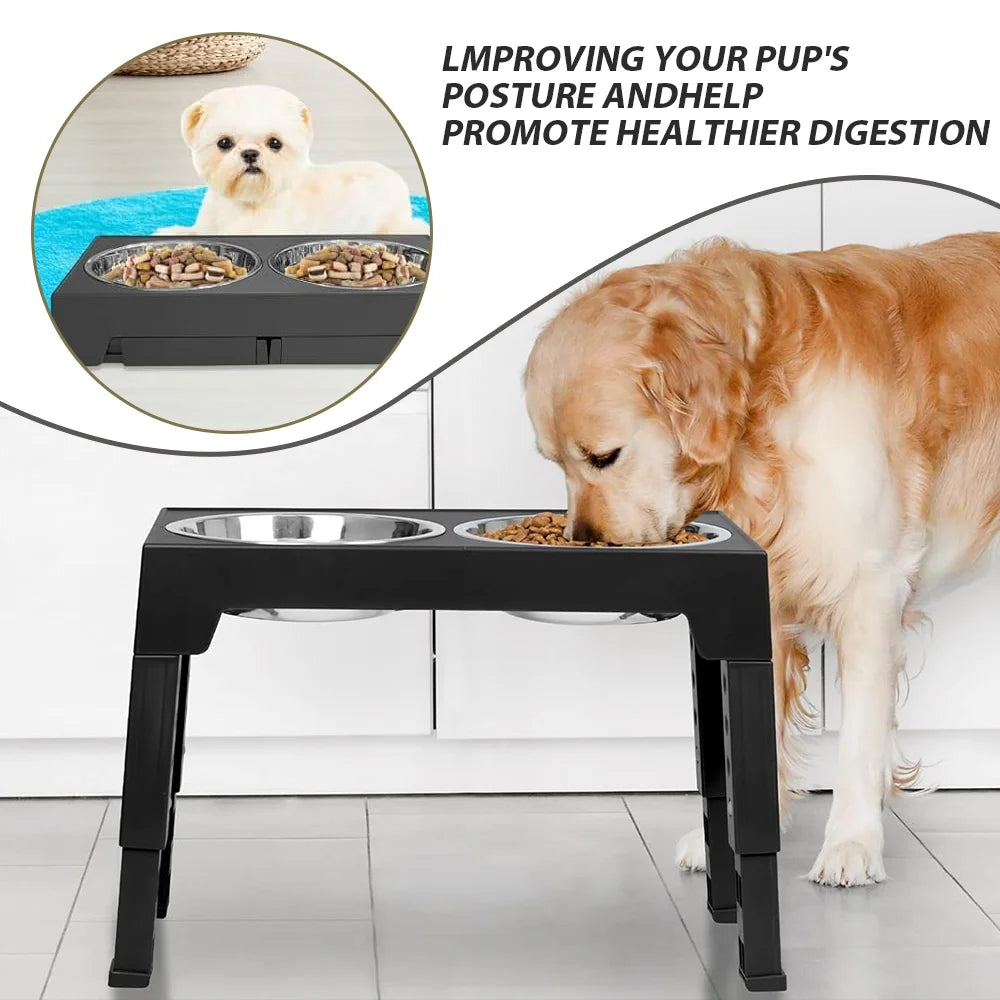 AdjustaDine Raised Dog Bowl Station