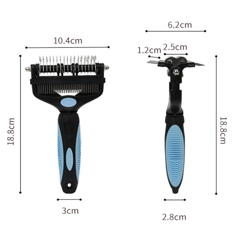 FurEase 3-in-1 Deshedding & Detangling Brush