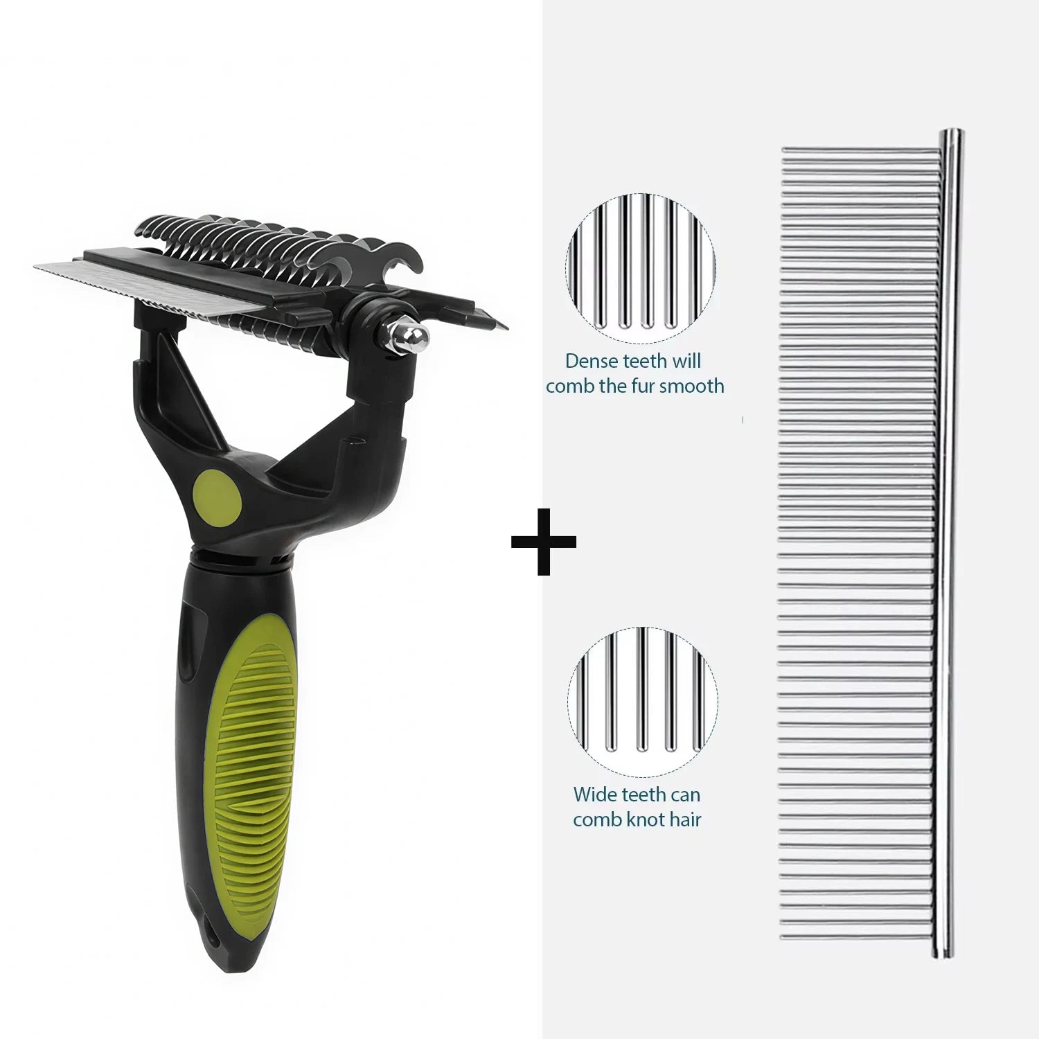 FurEase 3-in-1 Deshedding & Detangling Brush