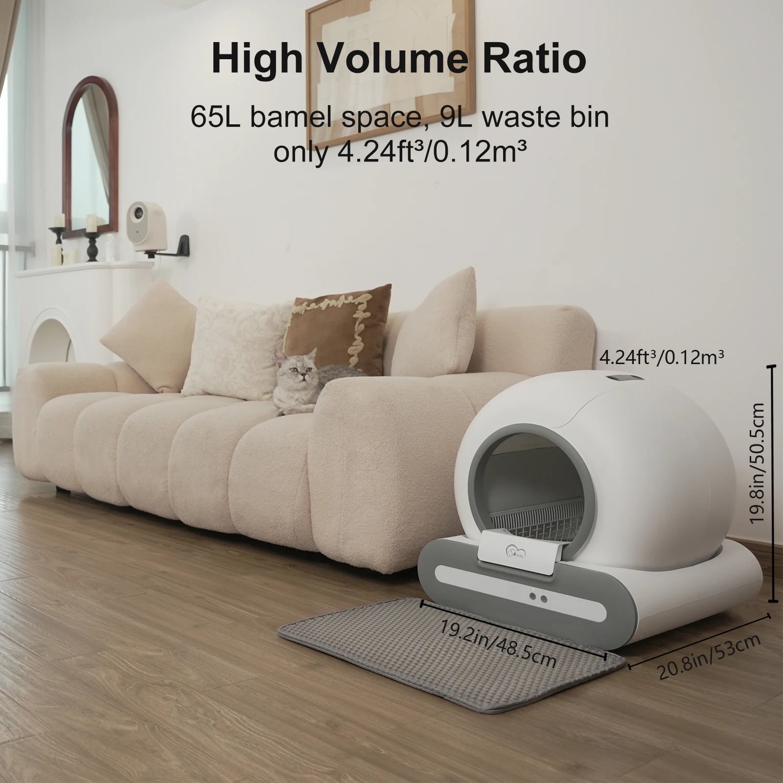 CleanNest 65L Self-Cleaning Cat Litter Box