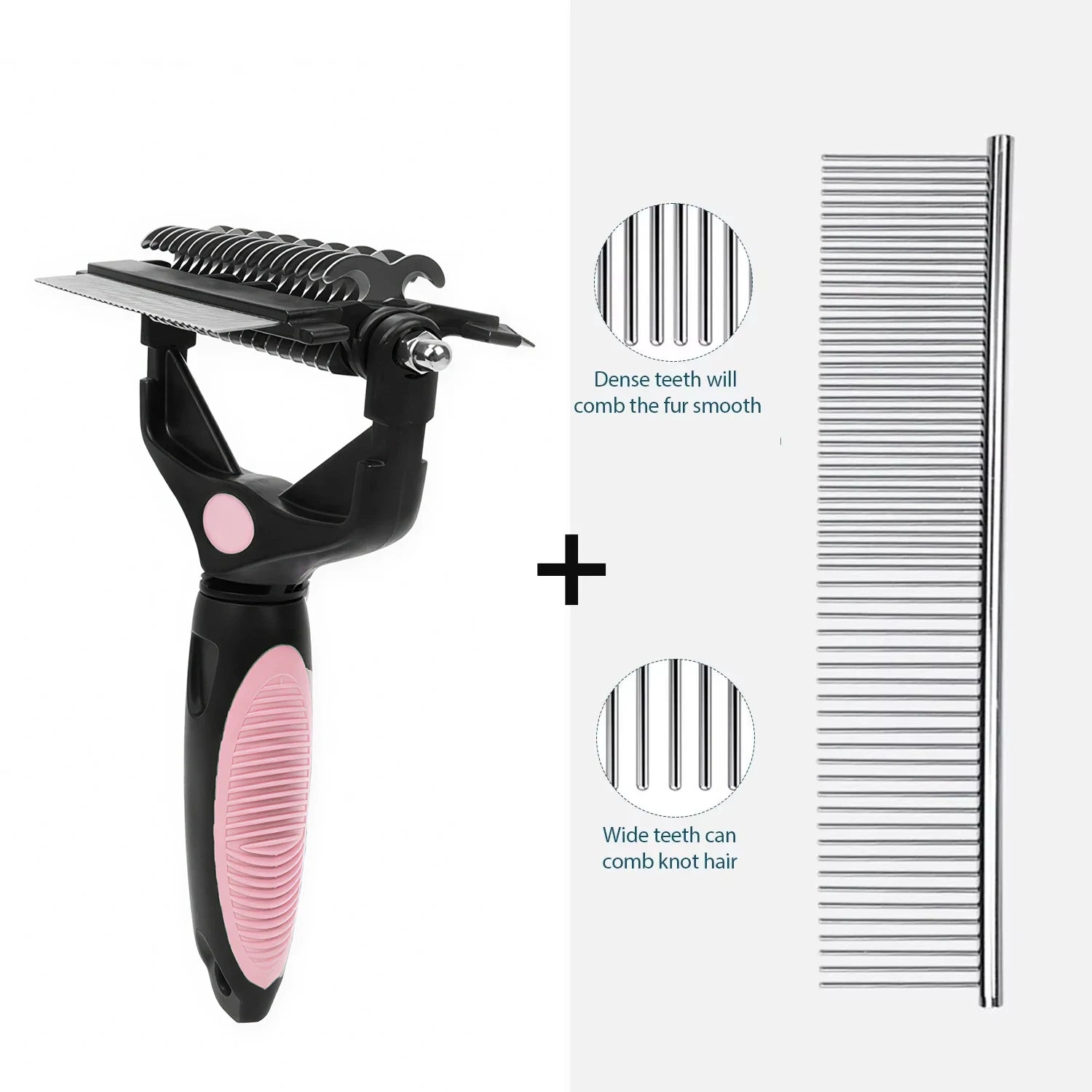 FurEase 3-in-1 Deshedding & Detangling Brush