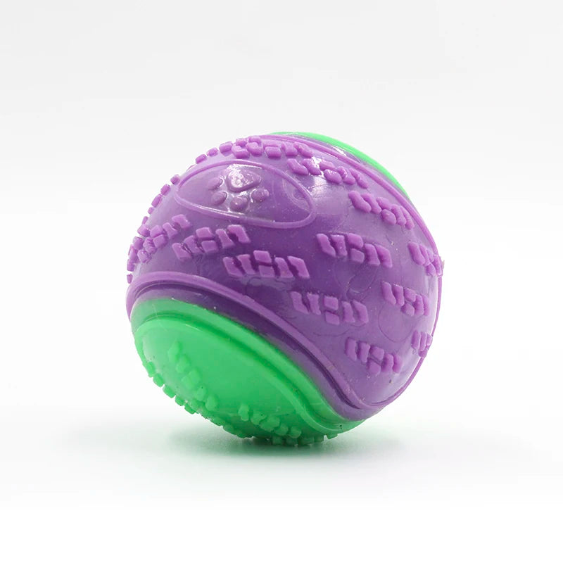 GripSqueak™ Soft TPR Squeaky Ball — Dog Dental Chew & Fetch Toy