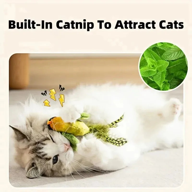 ChirpBird™ Sound-Activated Elastic Rope Cat Toy — Anti-Scratch & Bite Resistant