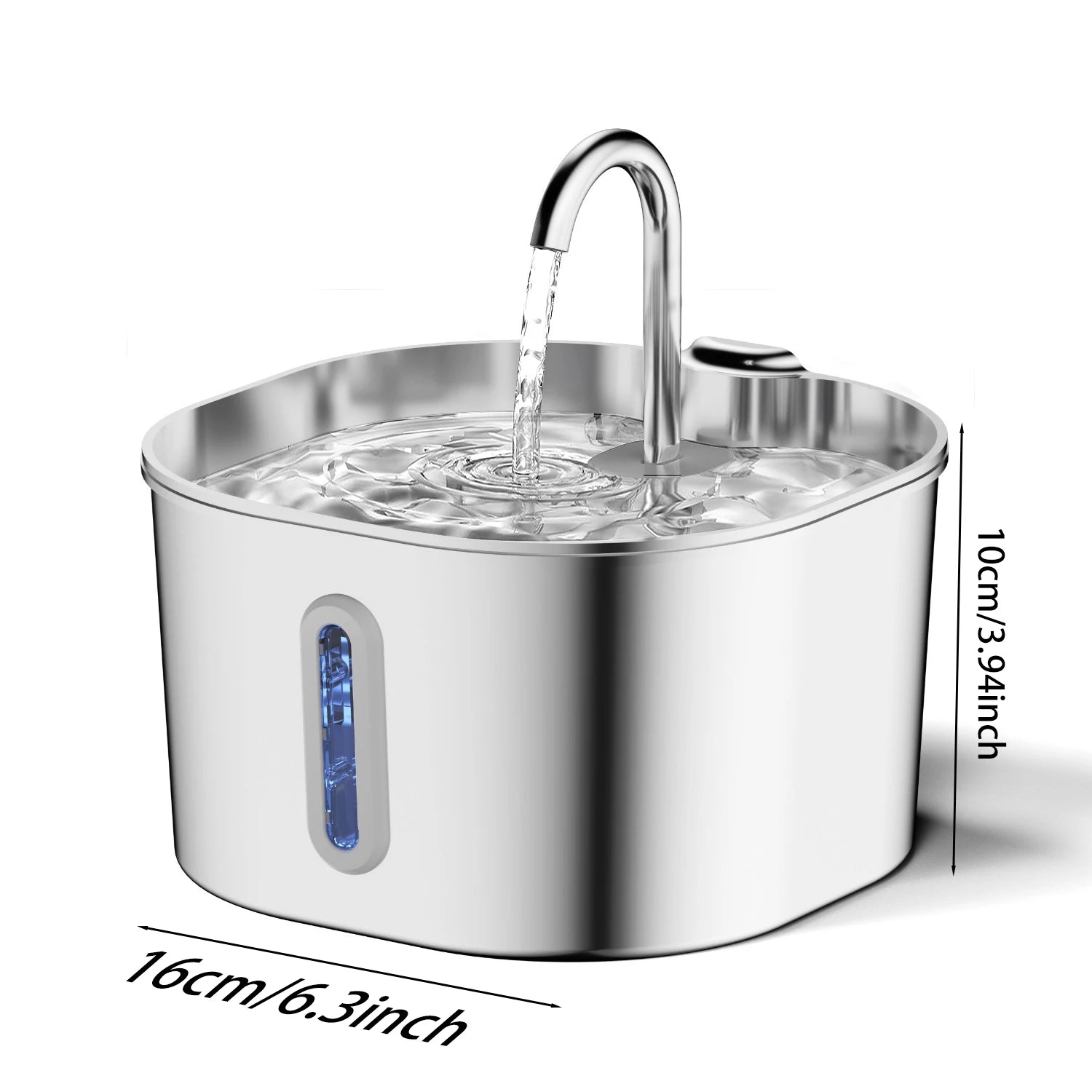 PureFlow 2.2L Stainless Steel Pet Water Fountain
