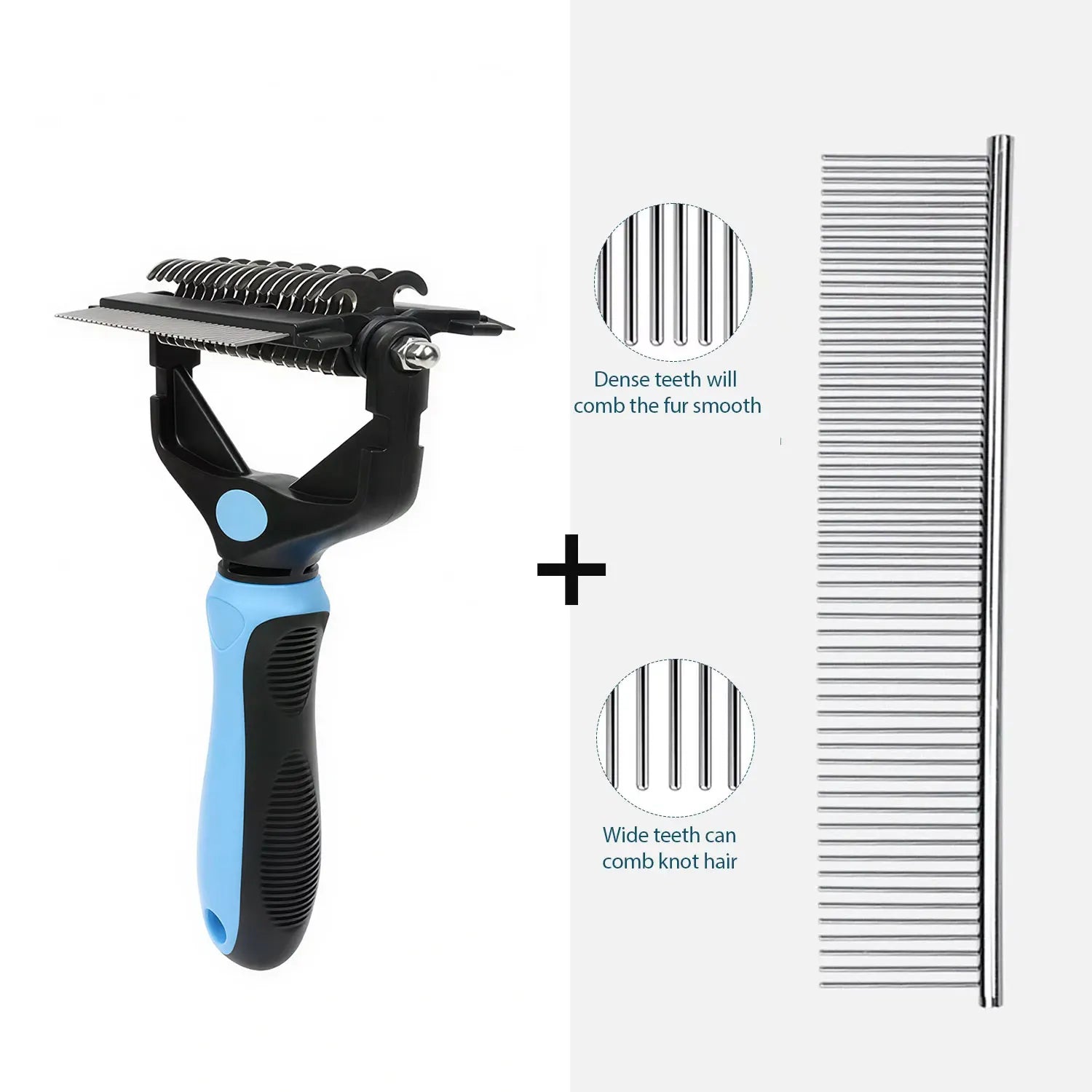 FurEase 3-in-1 Deshedding & Detangling Brush