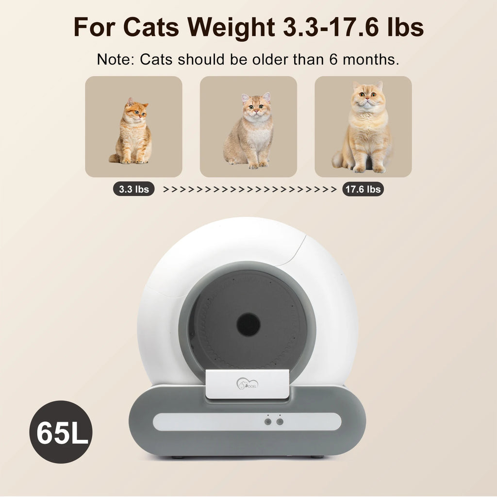 CleanNest 65L Self-Cleaning Cat Litter Box