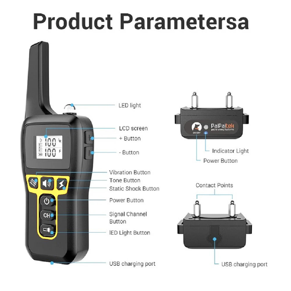 Remote Dog Training Collar with Beep & Vibration