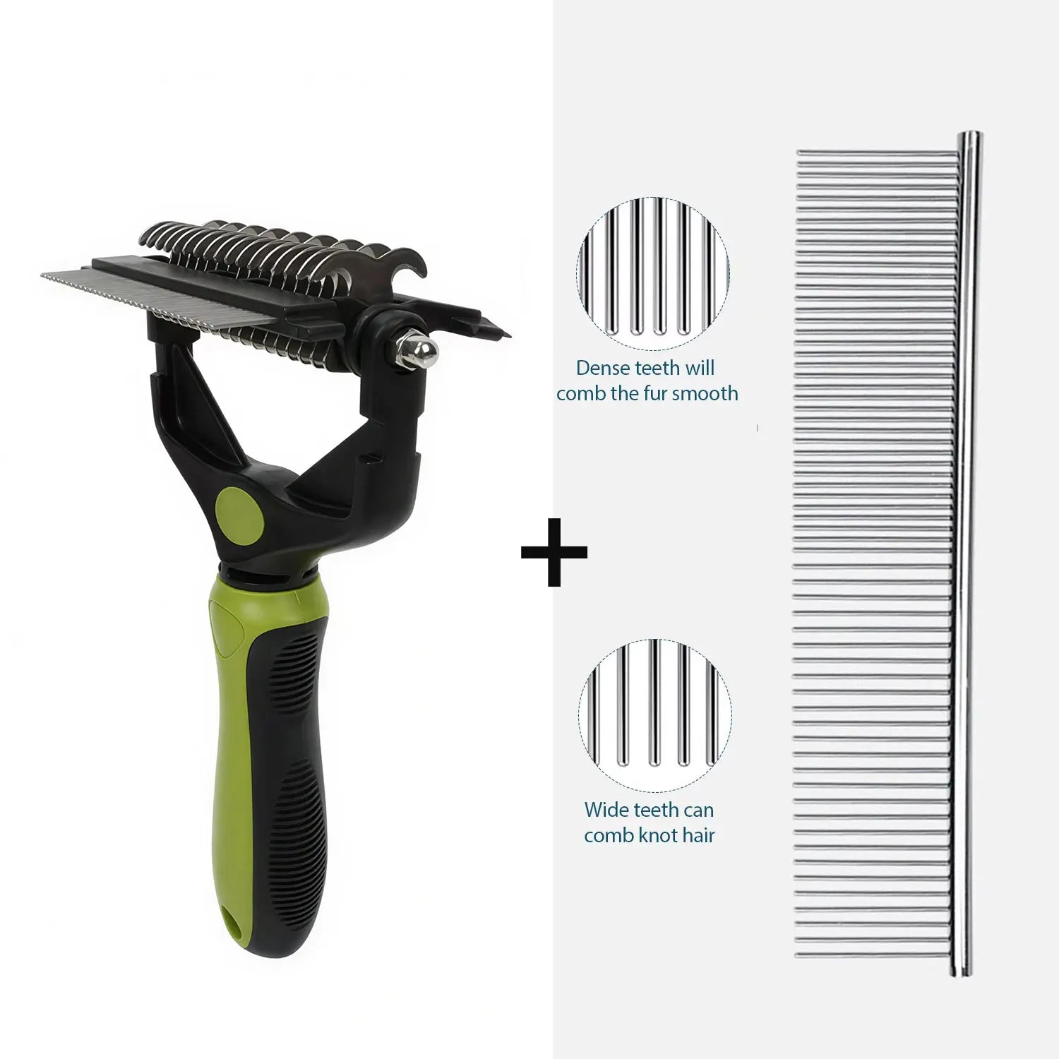 FurEase 3-in-1 Deshedding & Detangling Brush
