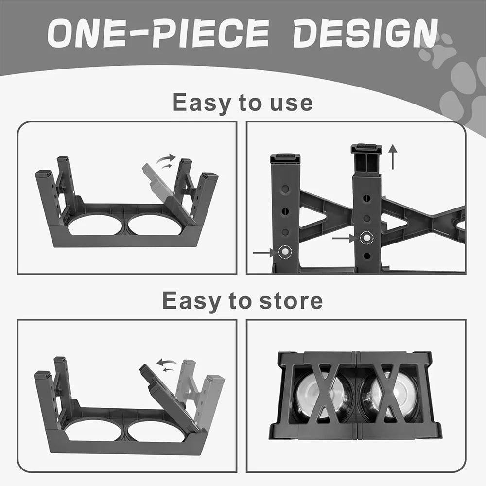 AdjustaDine Raised Dog Bowl Station