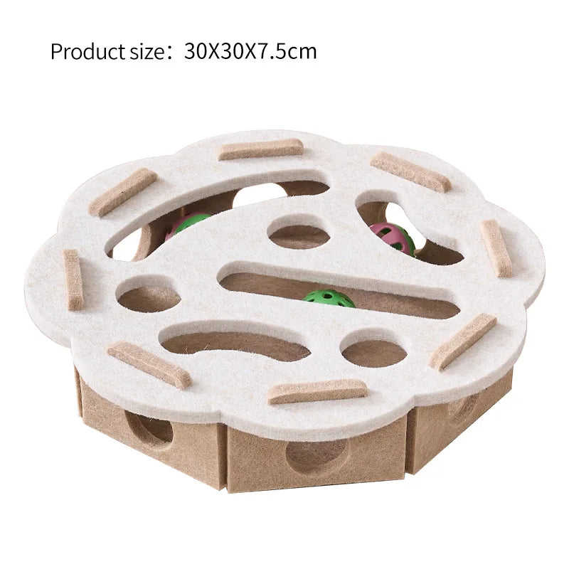 MazeMind™ Felt Puzzle Box — Indoor Cat Enrichment Toy