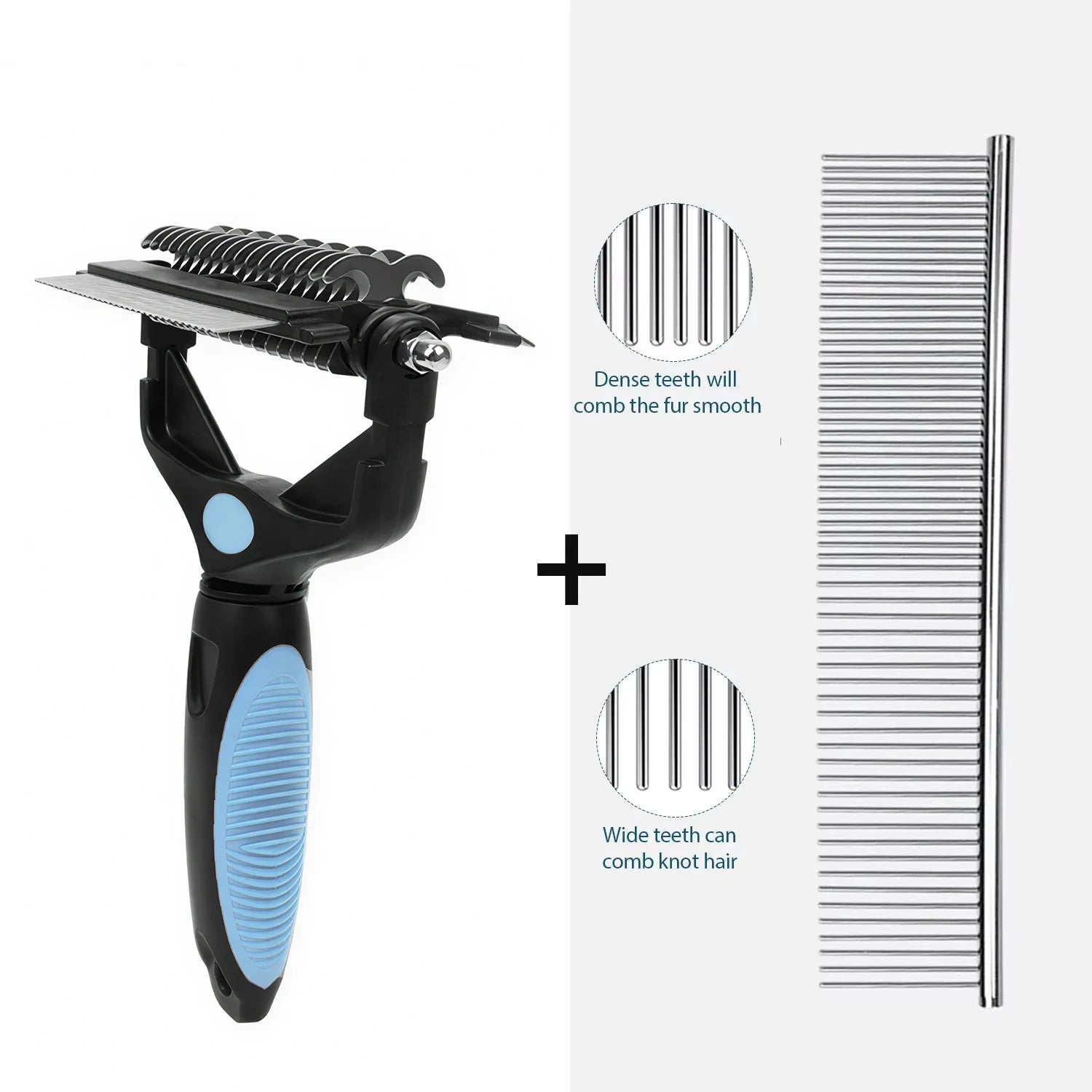FurEase 3-in-1 Deshedding & Detangling Brush
