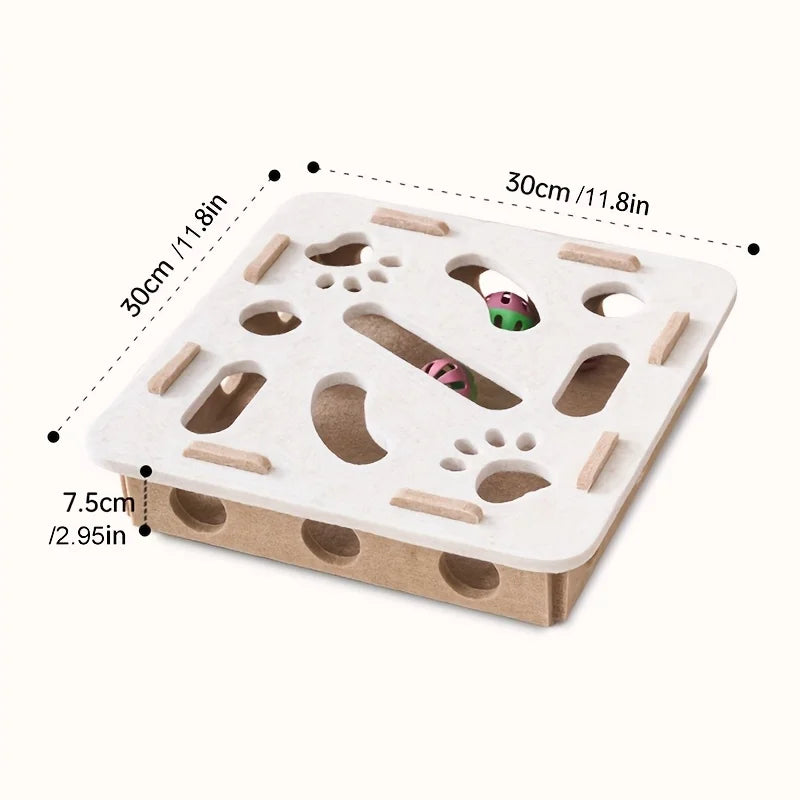 MazeMind™ Felt Puzzle Box — Indoor Cat Enrichment Toy