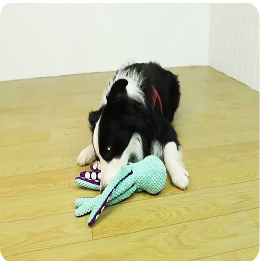 OctoPlush™ Squeaky Plush Octopus Dog Companion Toy