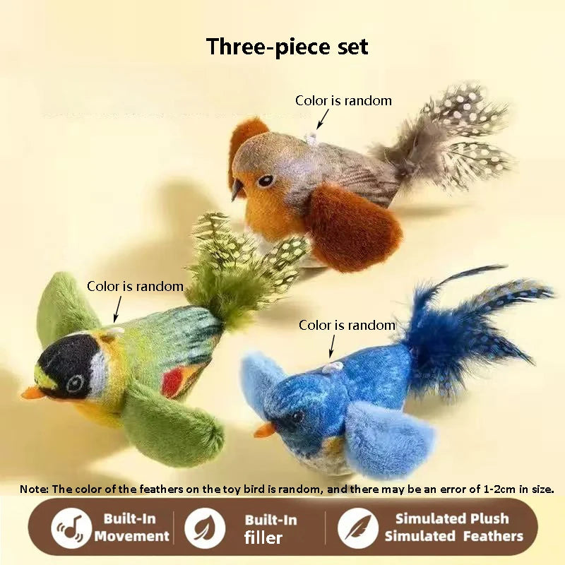 ChirpBird™ Sound-Activated Elastic Rope Cat Toy — Anti-Scratch & Bite Resistant