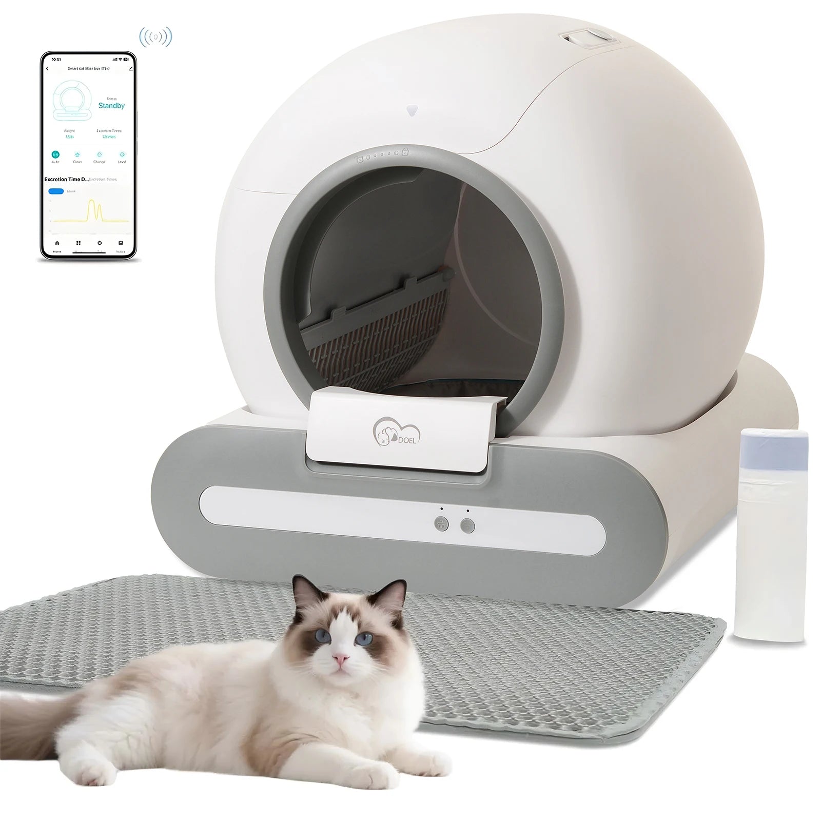CleanNest 65L Self-Cleaning Cat Litter Box