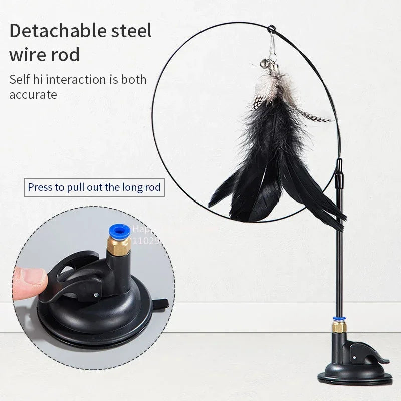 FeatherWand Pro — Suction Cup Interactive Cat Teaser