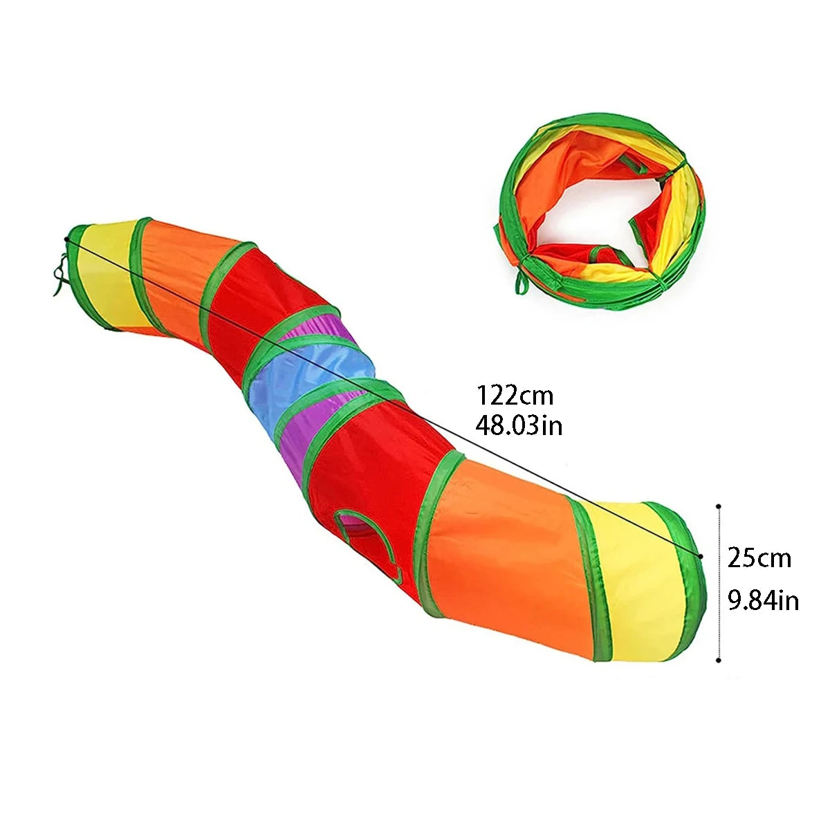 TunnelRun™ Foldable Pop-Up Play Tunnel — Cat & Puppy Exercise Toy