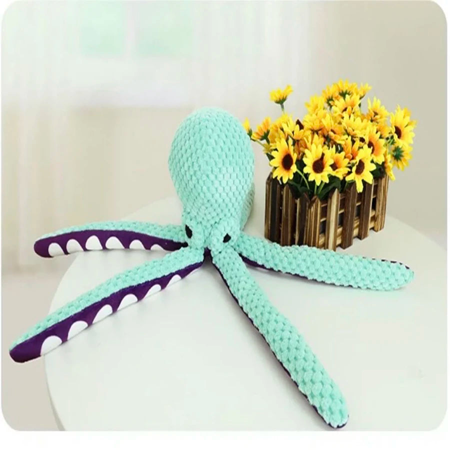 OctoPlush™ Squeaky Plush Octopus Dog Companion Toy
