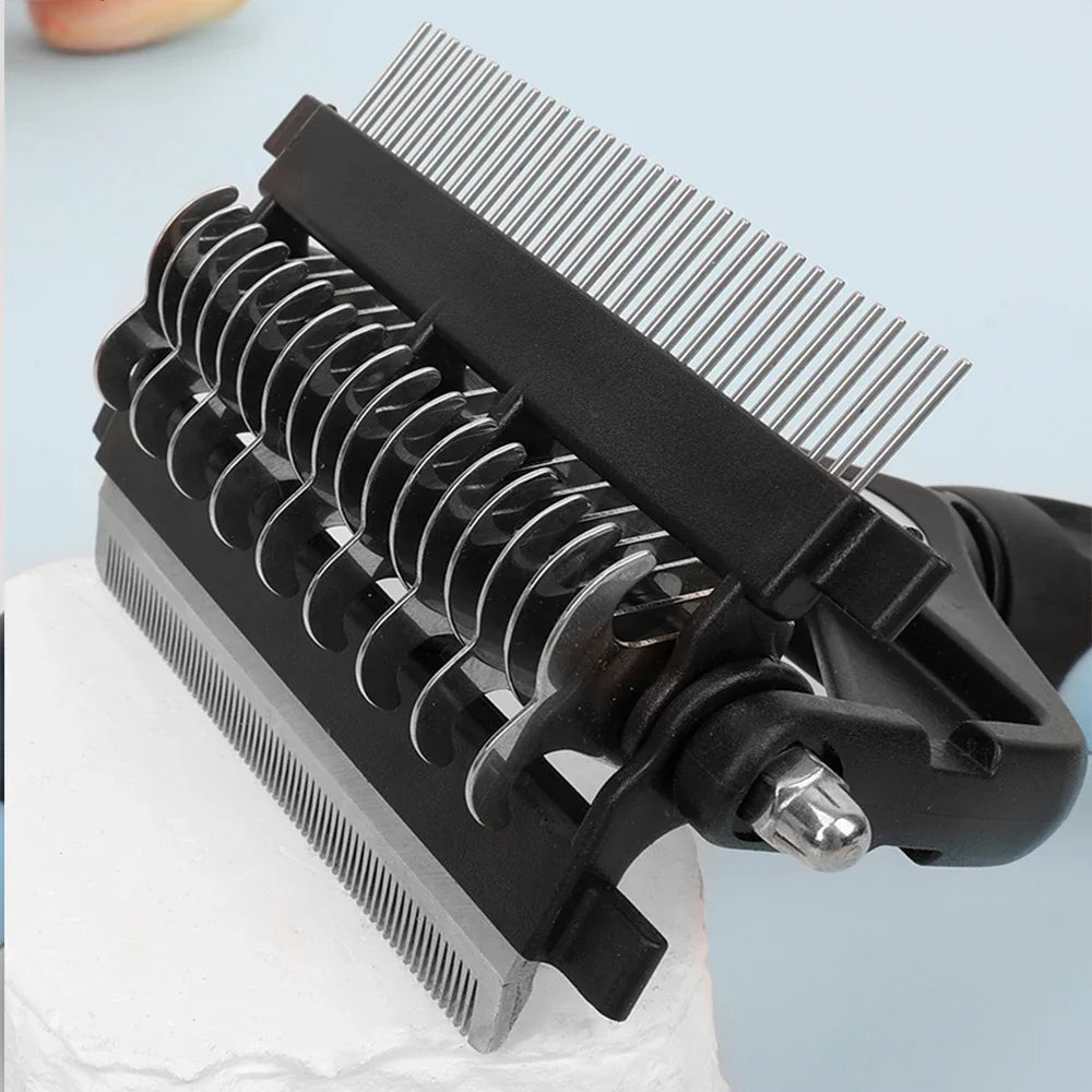 FurEase 3-in-1 Deshedding & Detangling Brush