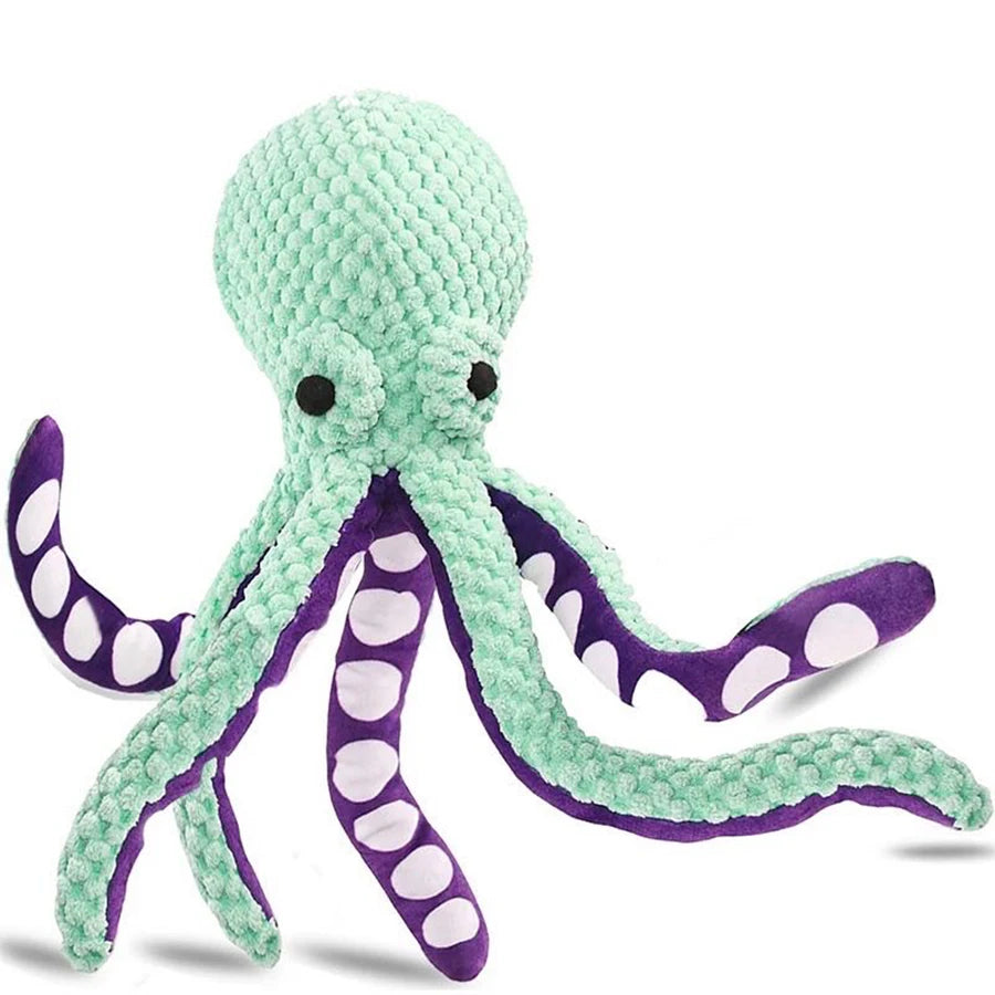 OctoPlush™ Squeaky Plush Octopus Dog Companion Toy