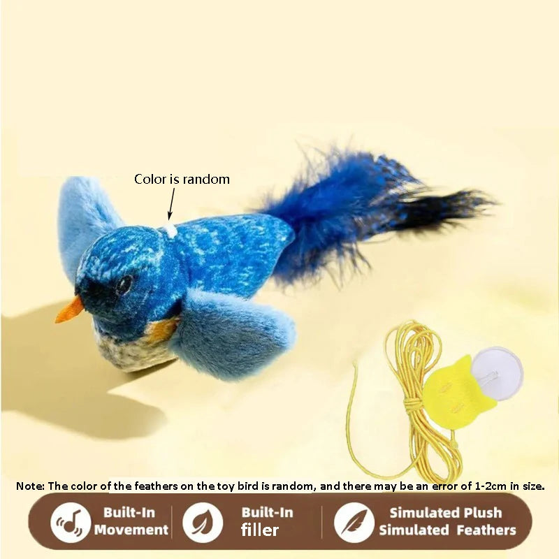 ChirpBird™ Sound-Activated Elastic Rope Cat Toy — Anti-Scratch & Bite Resistant