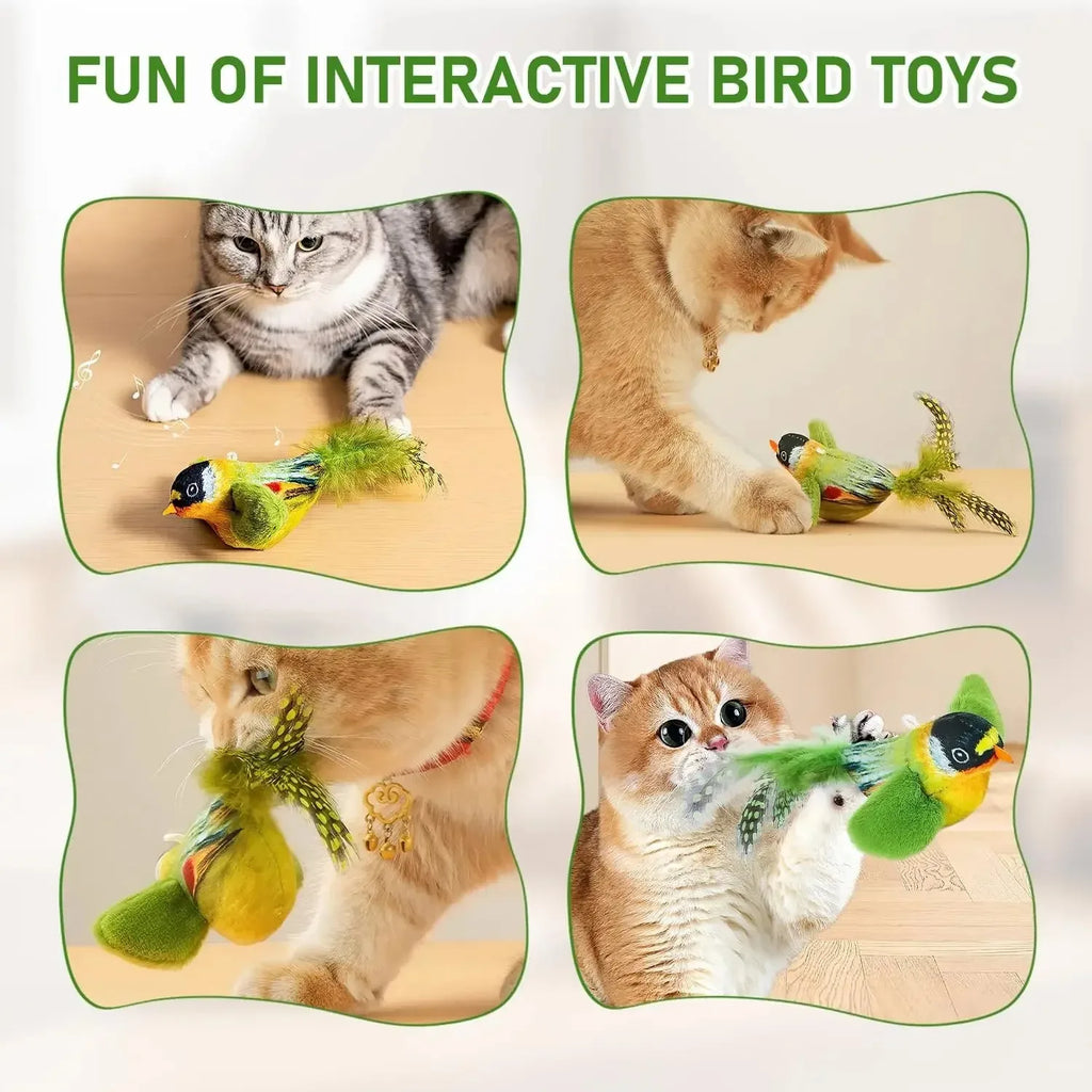 ChirpBird™ Sound-Activated Elastic Rope Cat Toy — Anti-Scratch & Bite Resistant
