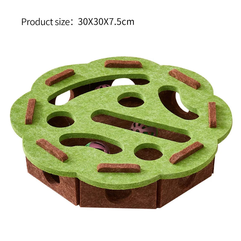 MazeMind™ Felt Puzzle Box — Indoor Cat Enrichment Toy