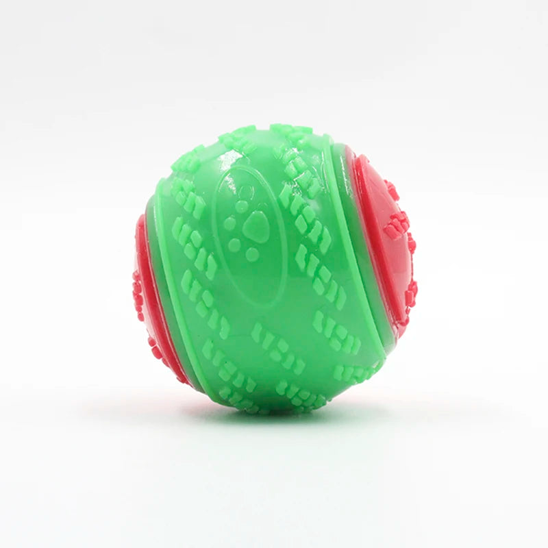GripSqueak™ Soft TPR Squeaky Ball — Dog Dental Chew & Fetch Toy