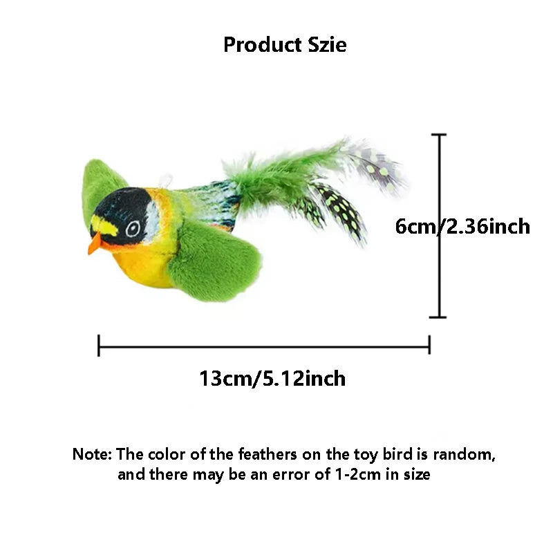 ChirpBird™ Sound-Activated Elastic Rope Cat Toy — Anti-Scratch & Bite Resistant
