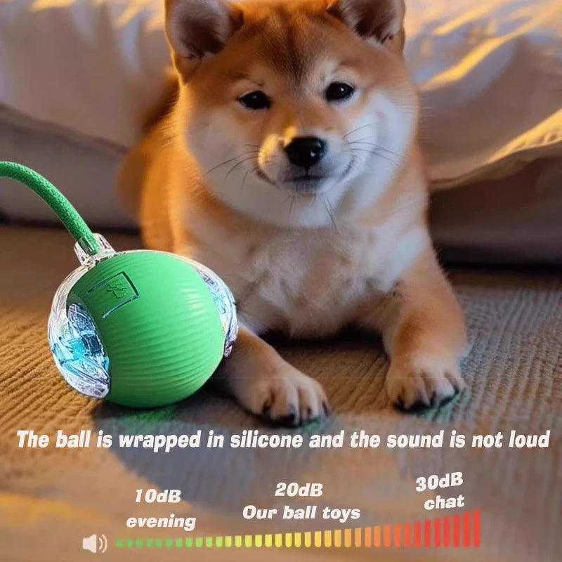 SmartRoll™ Rechargeable Auto-Rolling Ball — Interactive Dog Toy