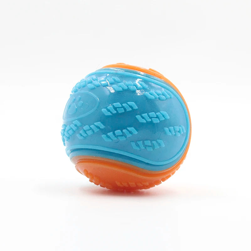 GripSqueak™ Soft TPR Squeaky Ball — Dog Dental Chew & Fetch Toy