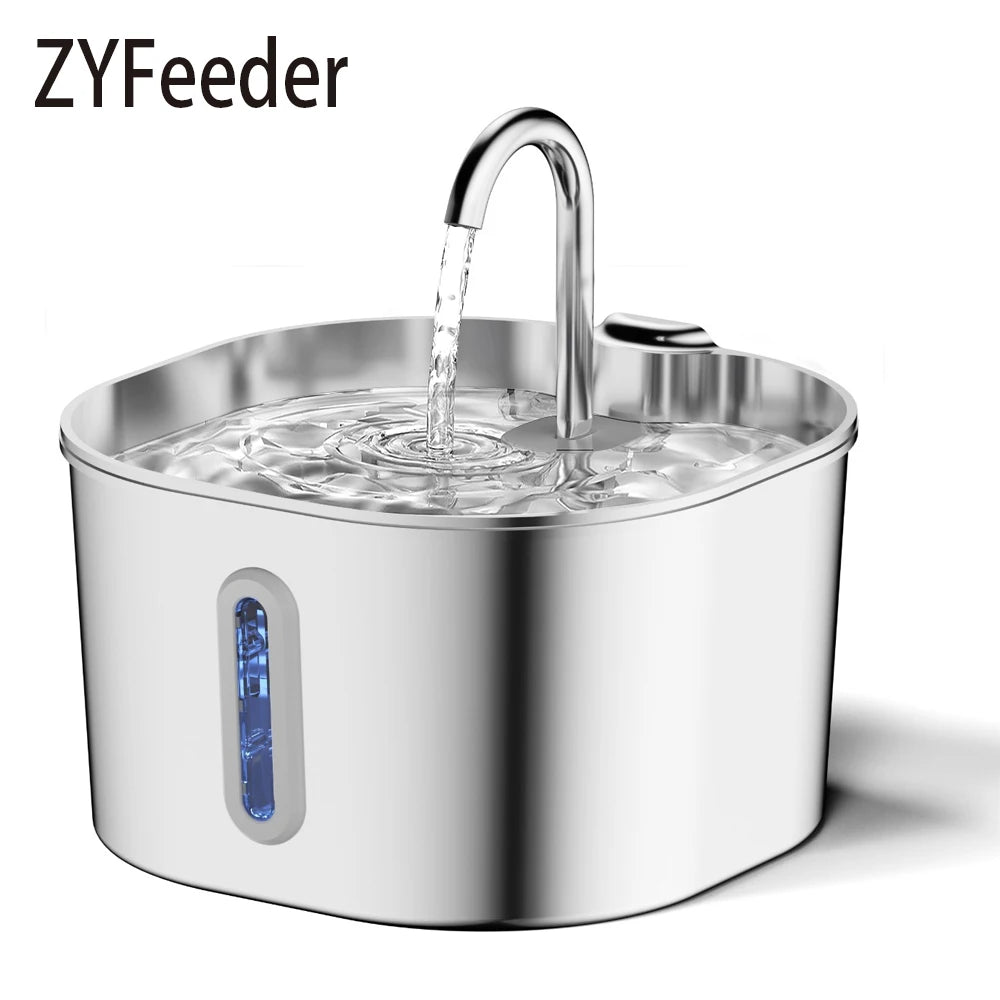 PureFlow 2.2L Stainless Steel Pet Water Fountain
