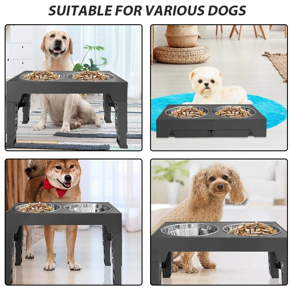 AdjustaDine Raised Dog Bowl Station